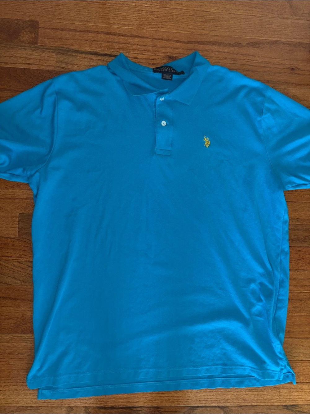 U.S. Polo Assn. Teal Blue Quarter Button Down Polo Shirt Men’s Size XL